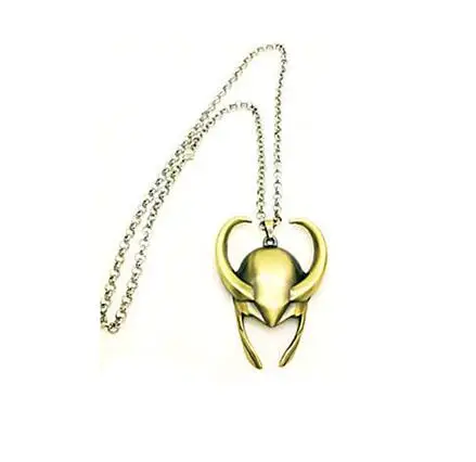 

Thor The Dark World Loki Helmet Necklace Movie Cosplay Accessory