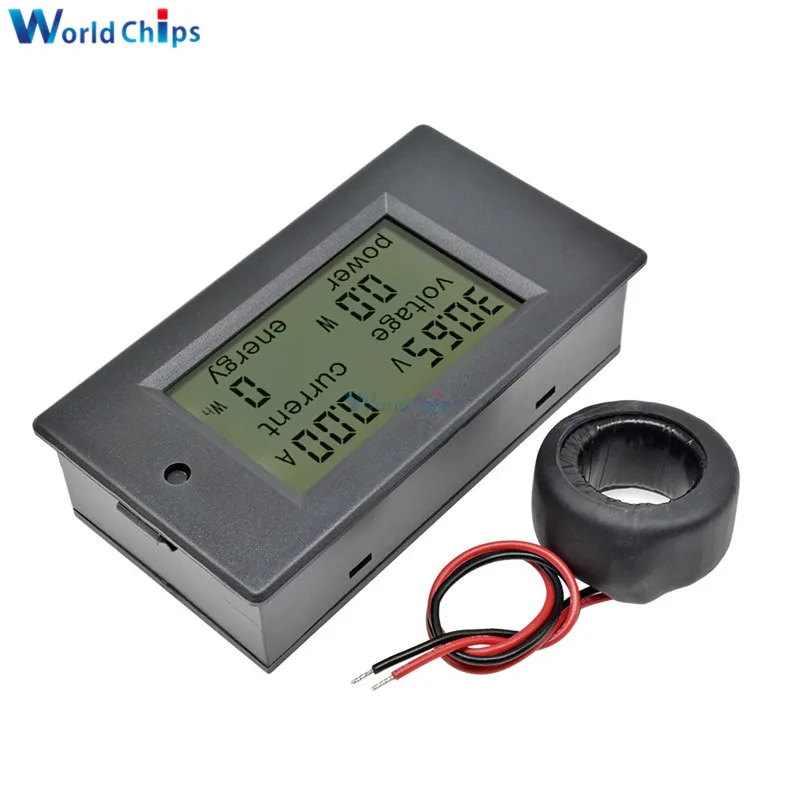 4 in 1 Digital Voltage Current Power Energy Meter Detector Large LCD Screen Display DC Voltmeter Ammeter