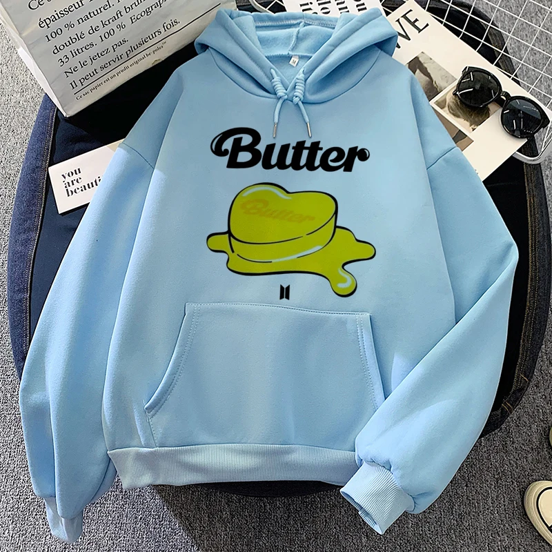 2021 nuovo Album Butter Pollover felpa con cappuccio donna inverno moda Casual felpa Harajuku Y2k coreano grafica femminile felpe con cappuccio vestiti