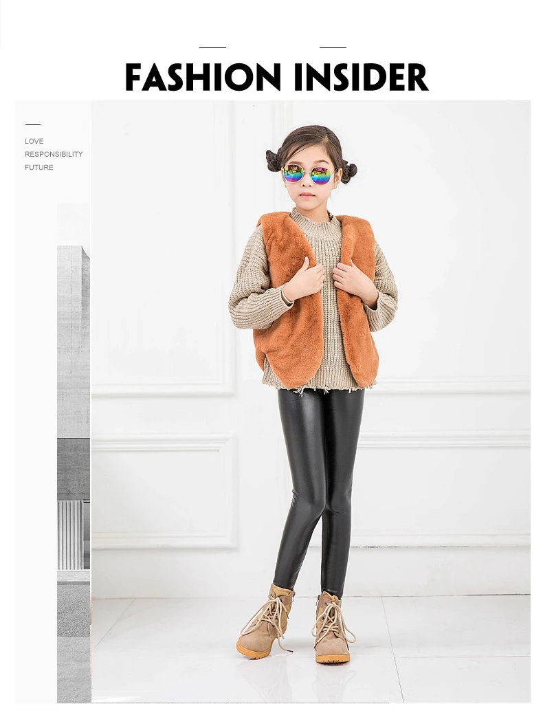 Leggings invernali per ragazze Leggings in velluto spesso per