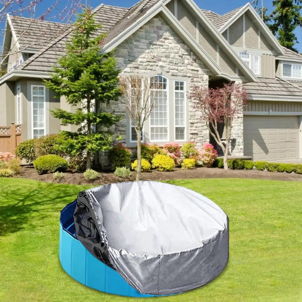 Top Sell Swimming Pool Cover Cloth Round Folding Bathtub Pool Cover Waterproof Rainproof Dustproof Cover Cloth Round Solar Cover