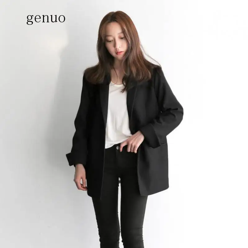 

Blazer Mujer Blazer Feminino Spring And Autumn Ladies Small Suit Two Button In The Coat Slim Size Large Business Women
