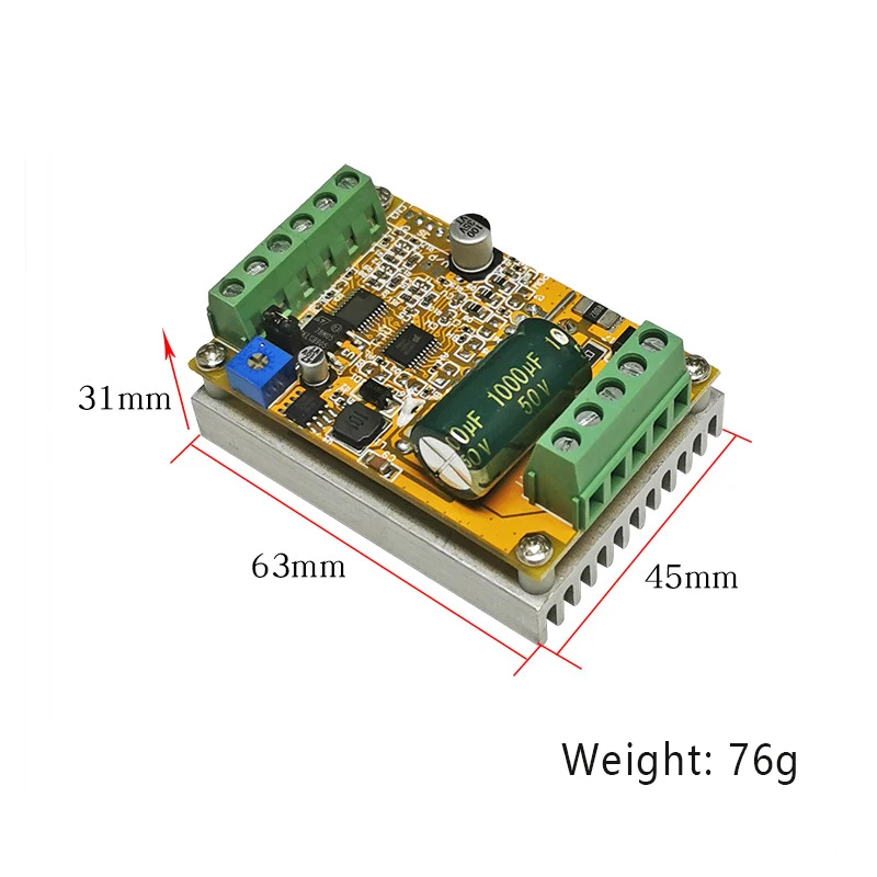 3 Pha Không Chổi Than Trực Tiếp Động Cơ Hiện Tại Hallless Điều Khiển Động Cơ PWM Động Cơ Không Chổi Than ESC 380W BLDC Lái Xe Ban