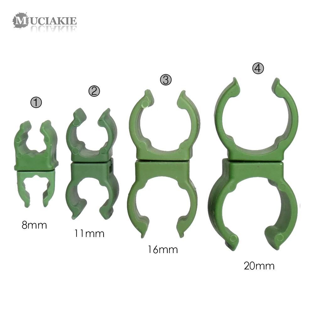 

MUCIAKIE 200PCS 8mm 11mm 16mm 20mm Garden Plastic Fastener Garden Climbing Plants Stakes Support Mounting Bracket Clips