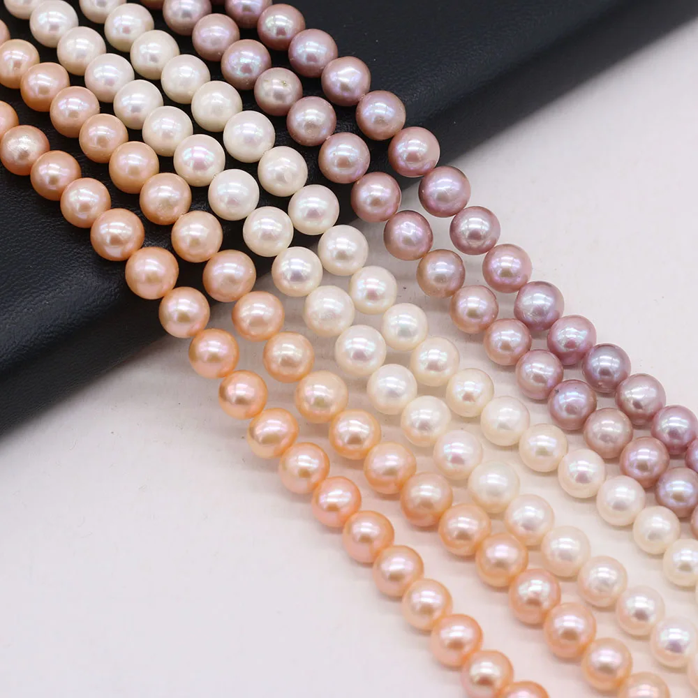 High Quality Natural Freshwater 3A Pearls Beads White Oval Loose Pearl Bead For Jewelry DIY Bracelet Necklace Accessories Making