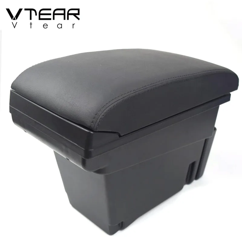 Vtear Auto Armrest Cushion ABS Storage Box USB Center Console Interior Decoration Accessories Parts For Skoda Kodiaq 2020/2021