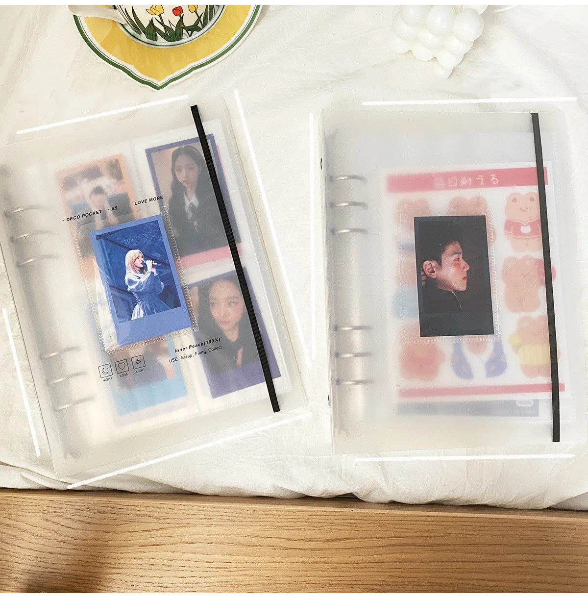 

A5 binder storage Collect Book Korea Idol Photo postcards Organizer journal diary agenda planner Bullet Cover School Stationery