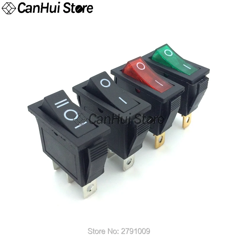 2 sztuk KCD3 przełącznik Rocker ON-OFF-ON 2/3 pozycja 3 Pin sprzęt elektryczny ze światłem wyłącznik zasilania 15A/16A 250VAC 35*31*14mm