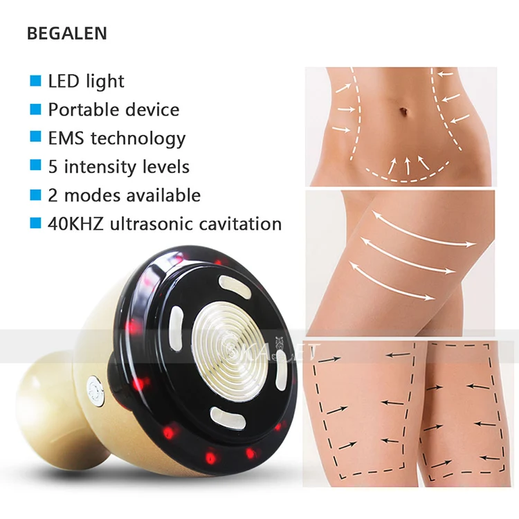 

Portable Ultrasonic 40K Cavitation Body Slimming Beauty Device EMS Fat Burner Ultrasound Fat Reduce Massager