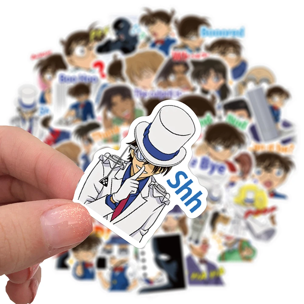 10/30/50pcs Detective Conan Anime Stickers Cartoon Graffiti Waterproof Laptop Skateboard Bicycle Luggage Phone Toy Kids Sticker