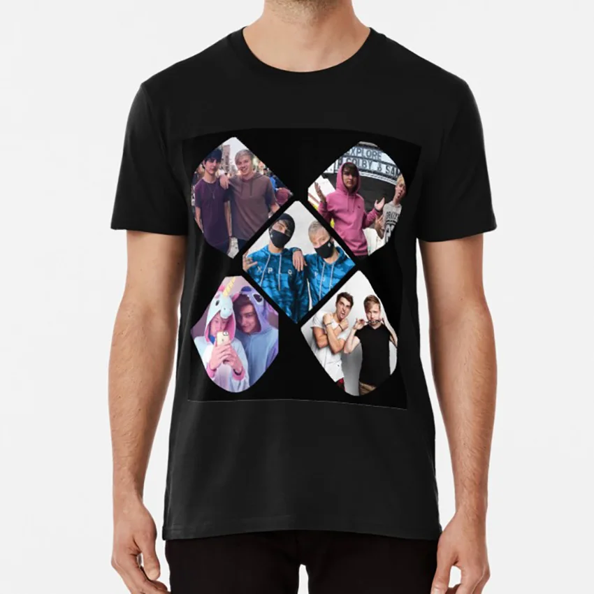 Sam And Colby X Collage T Shirt Sam Golbach Colby Brock Sam And Colby Xplr Bando Bros