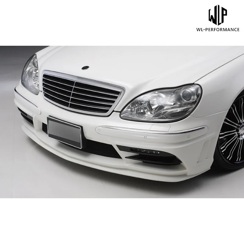 W220 S320 S350 Frp Unpainted Car Body Kit Front Rear Bumper Side Skirts for Mercedes-benz W220 S500 2001-2005