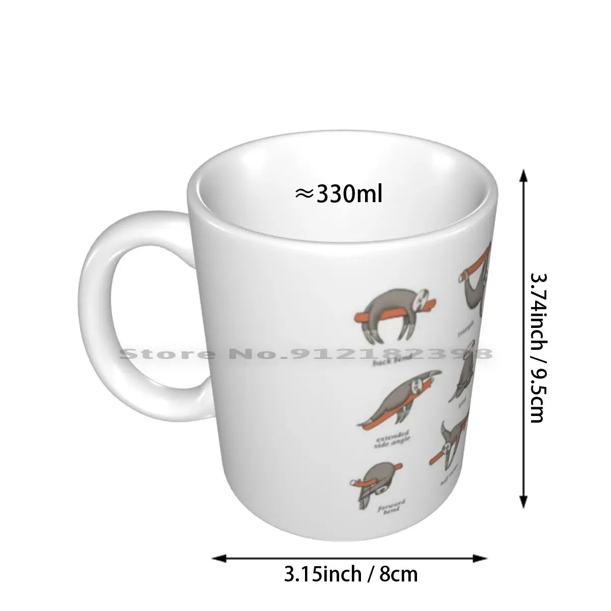 Sloth Yoga-The Definitive Guide Ceramic Mugs Coffee Cups Milk Tea Mug Sloth Sloths Three Toed 3 Toed Cute Adorable Kawaii