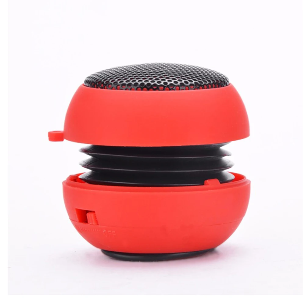 Hamburger Mini Speaker Mp3 Music Loudspeaker Player Outdoor 3.5mm  Wired Speaker Sound Box for Computer Phones