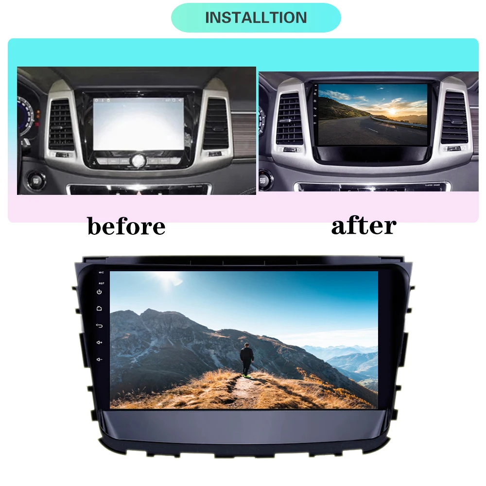 For SsangYong Rexton 2018 2019 Android 10 Smart Car Radio Video Player Auto Multimedia GPS Carplay Rear View Stereo Receiver DSP