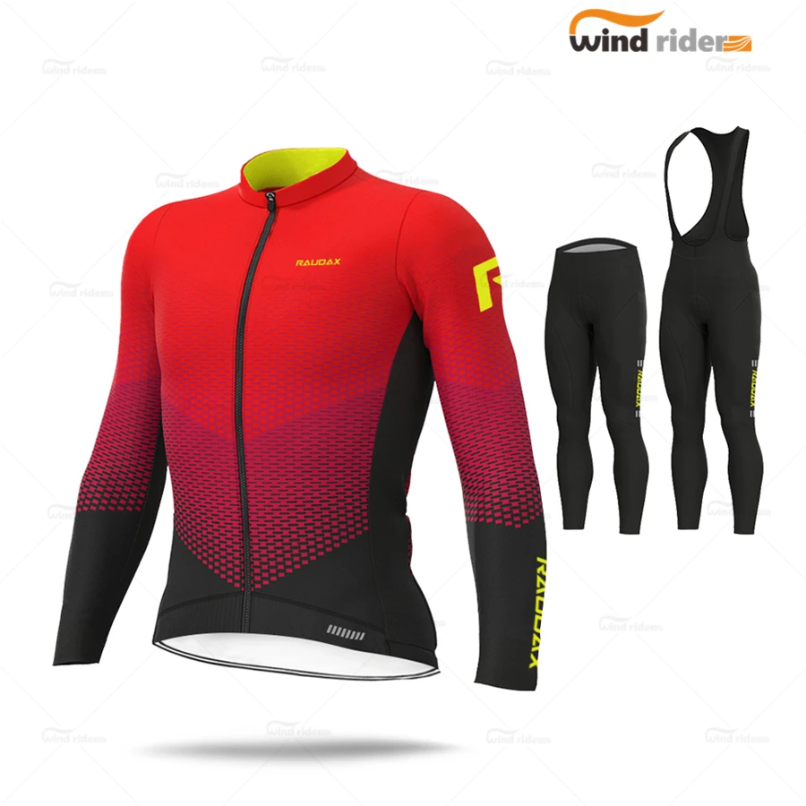 

Men Cycling Jersey Set Long Sleeve Bicycle Clothing Breathable Uniform Spring Autumn Ropa Maillot Ciclismo