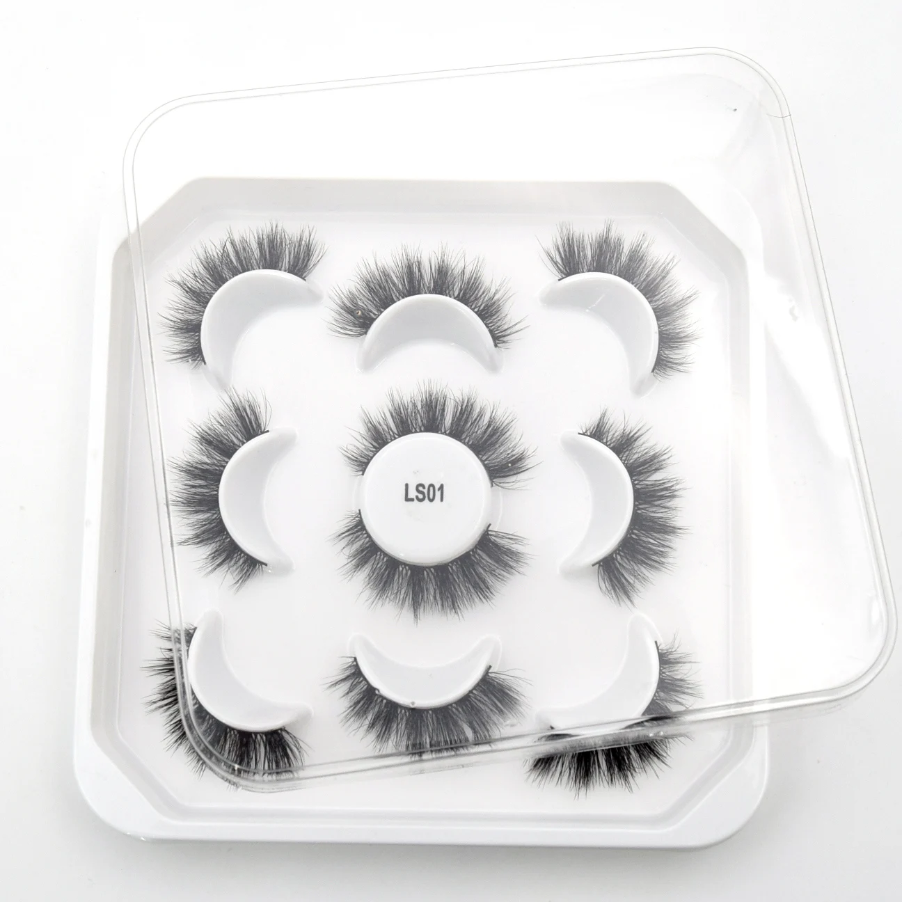 Visofree 5 pairs 3D Faux Mink Lashes Fluffy Soft Wispy Volume Natural long False Eyelashes Eye Lashes Reusable Eyelashs Makeup