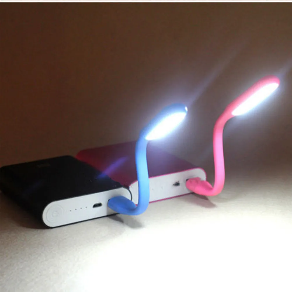 Mini Flexible USB Table Lamp 5V Gadgets Portable Function For Power Bank PC Laptop Notebook USB Reading Light Camping White