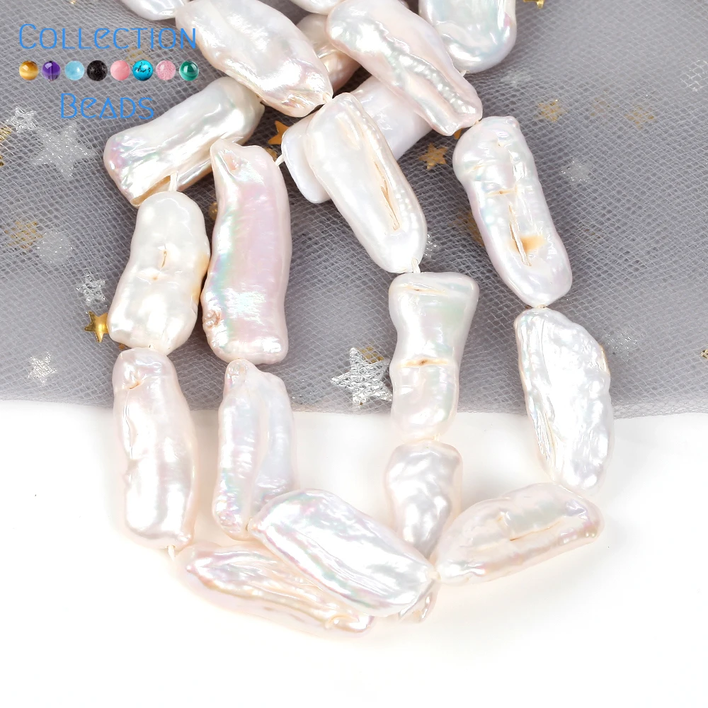 NONE Natural Freshwater Baroque Pearl Loose White 7-8mm 10