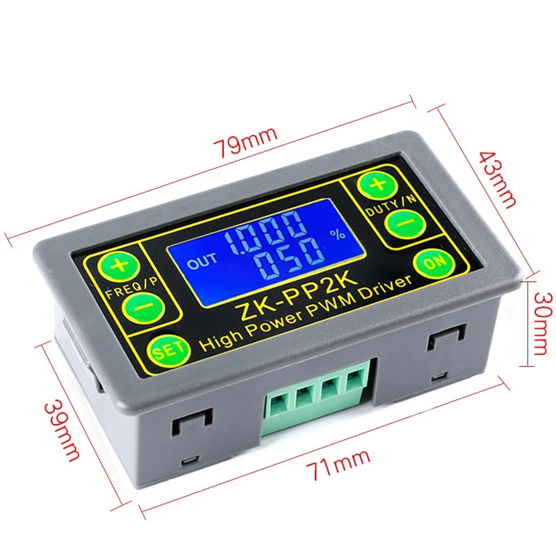 ZK-PP2K PWM DC 3.3~30V 12V 24V regulator prędkości silnika regulator 8A 150W regulowany ściemniacz LED częstotliwość impulsów stosunek pracy