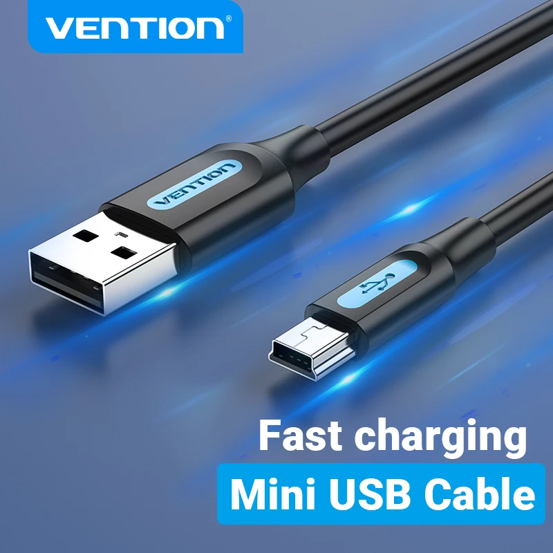Vention 미니 USB 케이블 미니 USB USB 고속 데이터 충전기 케이블 MP3 MP4 플레이어 자동차 DVR GPS 디지털 카메라 HDD 미니 USB 1m 3m