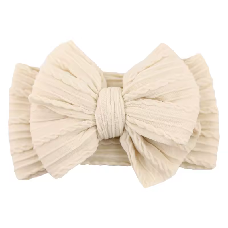 Solid Cable Bow Baby Headband for Child Nylon Layers Headwear Kids Elastic Turban Headwraps Newborn Boys Girls Hair Accessories - Image 27