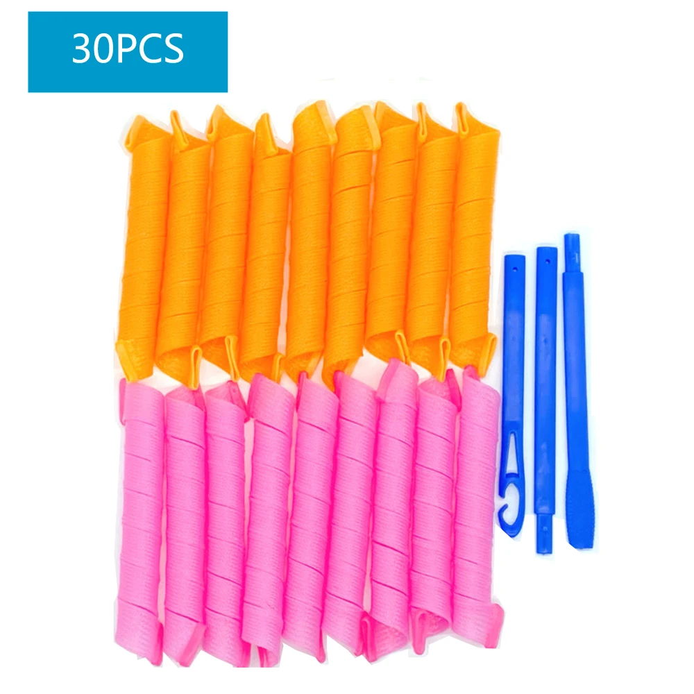 30CS/Bag DIY Magic Wave Hair Curler Heatless Hair Rollers Curling Hair Styling Tools Harmless To Hair 25 30 45 50 65CM For Hair