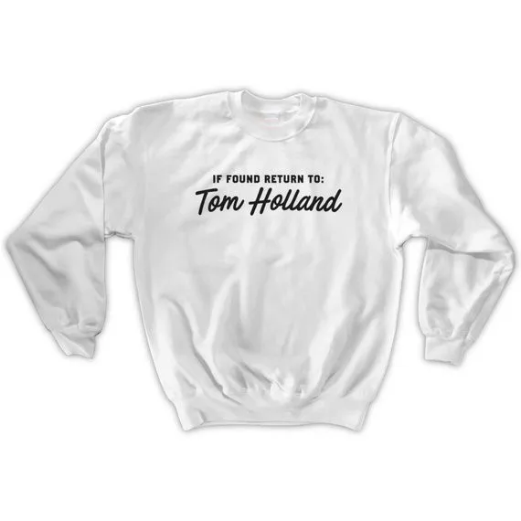 IF FOUND RETURN TO  Tom Holland Female Clothes Autumn Winter Hoodies Woman Sweatshirts Long Sleeve Top Pullover