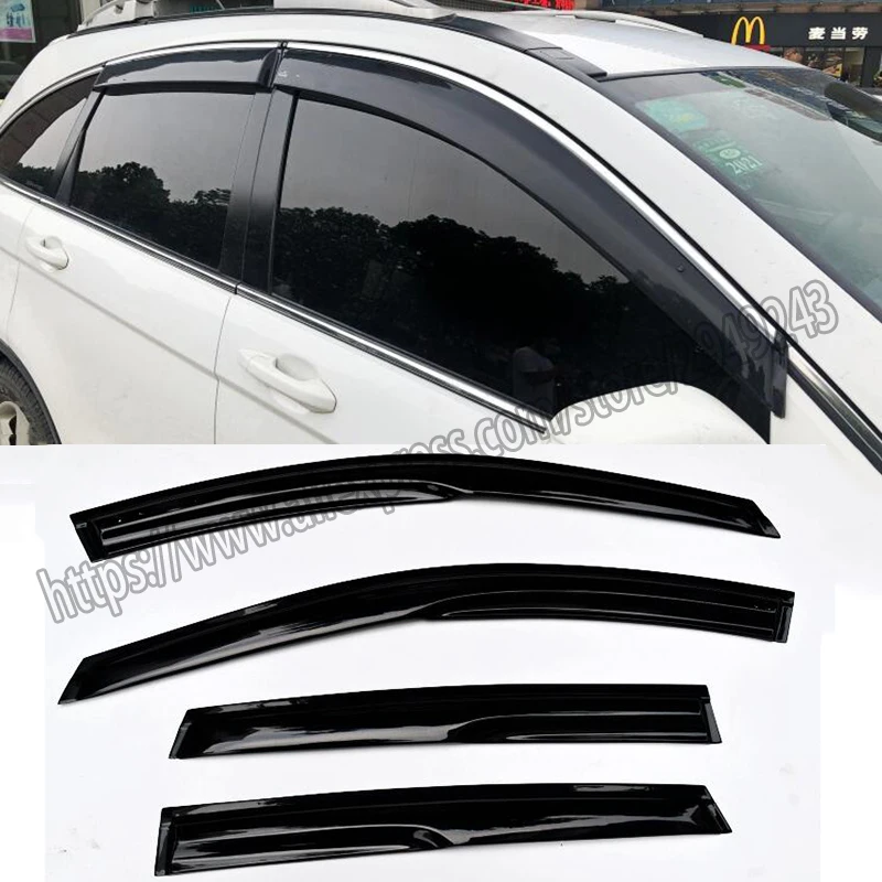 

For HONDA CRV CR-V 2007-2011 High quality Acrylic black Window Visor Vent Sun Shade Rain Guard Door Visor 4pcs