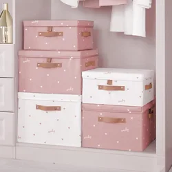 Clothes Quilt Storage Box With Lids Large Capacity Fabric Folding Cloth Organizer Closet Organizer Book Toys Blanket Storage Box