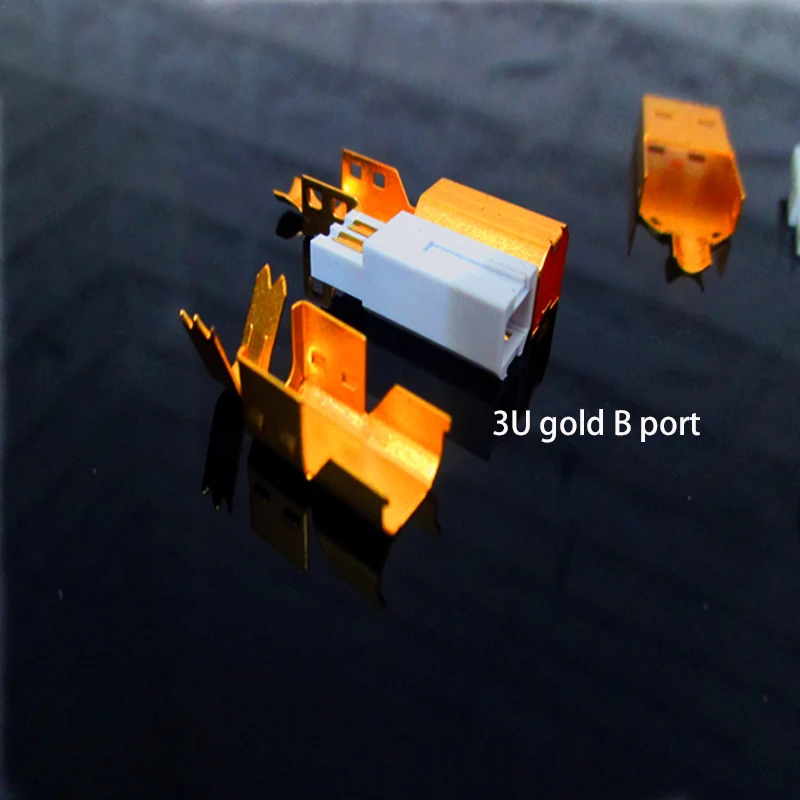 3u banhado a ouro tipo a tipo b usb a usb b conector jack cauda soquete conector porta soquete áudio diy acessórios