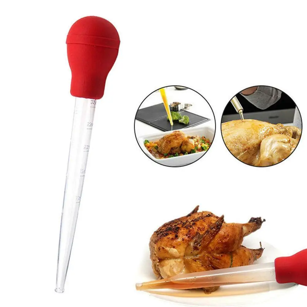 30 Ml Kitchen Cooking Gadgets Turkey Oil Dropper Chicken Barbecue Food Baster ClearTube Pipe