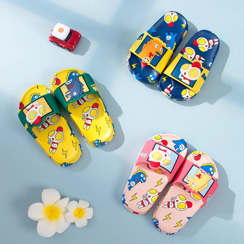 Kids Baby Girls Cartoon Slipper Summer Kids Shoes Slippers Children Funny Soft Anti-slip Home House Shoes Indoor Floor Shoes