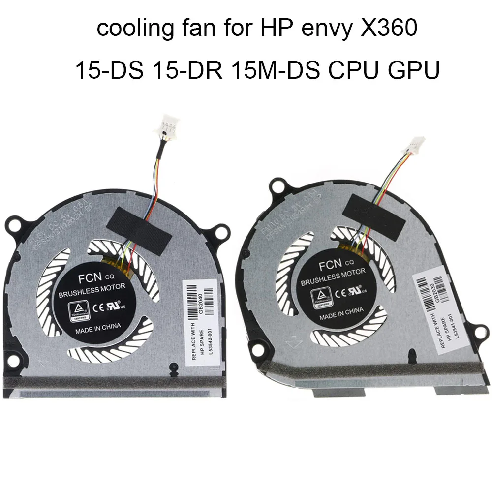 L53542 L53541-001 Computer CPU GPU Fans For HP Envy X360 15-DS 15-DR 15M-DR DR0004 15M-DS DS0011 TPN-W142 PC Cooling Cooler Fan