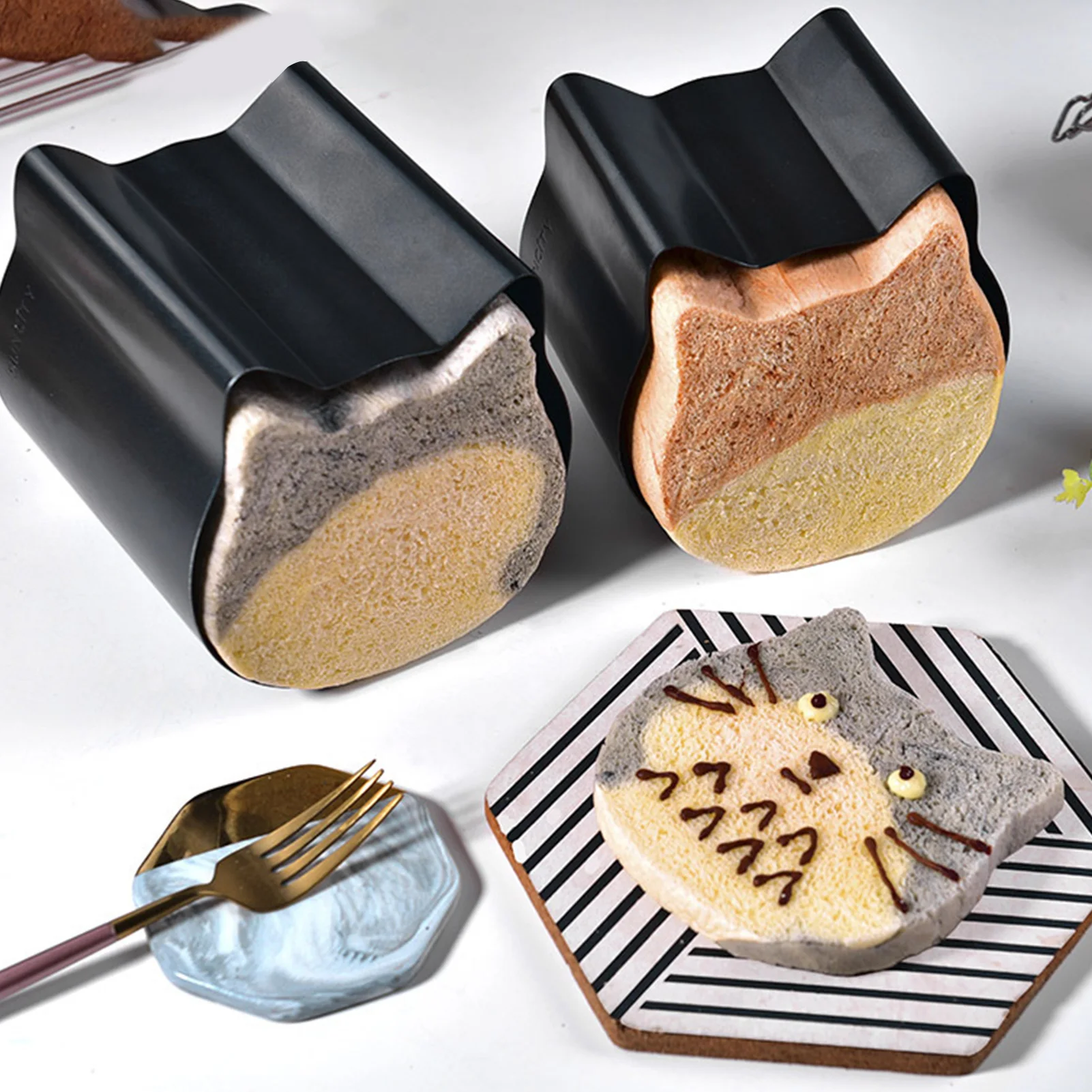 Japanese Cat Toast Box Mold Smooth And Non-stick Design Bread Baking Supplies Make Cute Cat Head Toast For Children