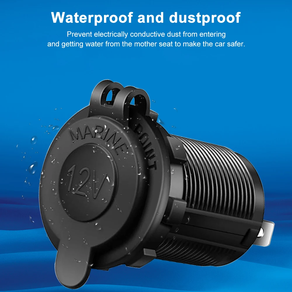 2020 Car Cigarette Lighter Socket Universal 12V 120W Motorcycle Truck VANBoat Waterproof For Charger Air compressor Vacuum USB