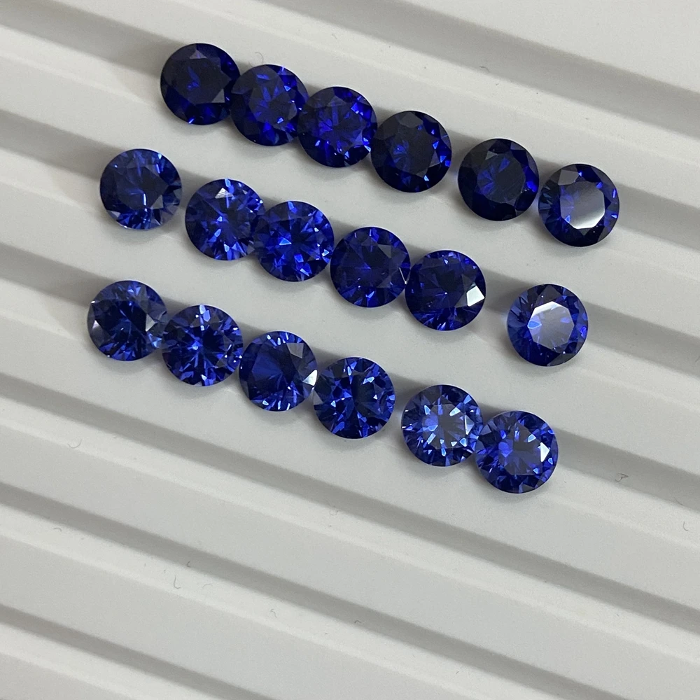 

Meisidian 5A Quality Laboratory 6.5mm Corundum Loose Royal Blue Sapphire Gemstone Pirce