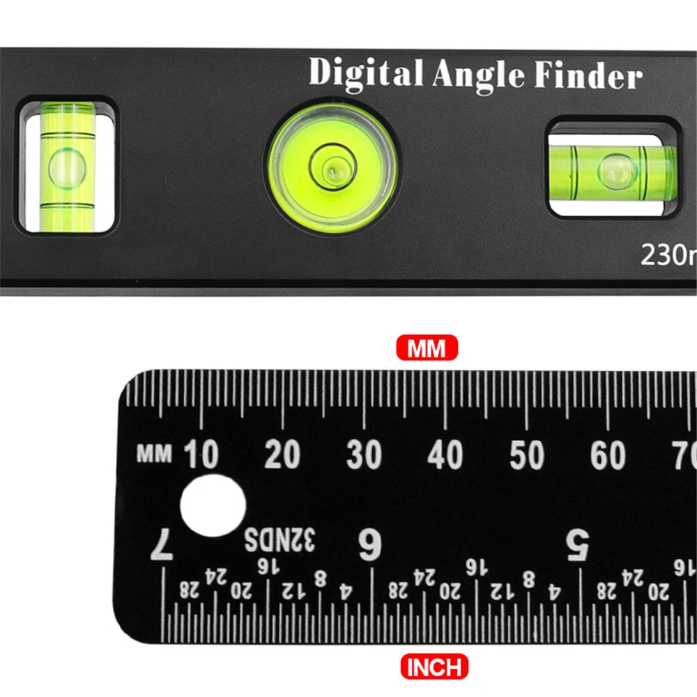 230mm 4in1 Digital Protractor Angle Ruler Spirit Level Universal Ruler Woodworker 360 Degree Angle Protractor Measuring Tools