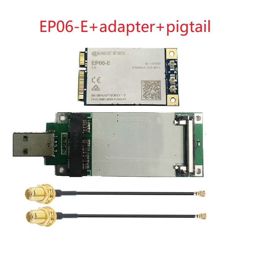 Quectel EP06ELA-512-SGA EP06-E +adapter+pigtai 4G LTE Cat6 module B1/B3/B5/B7/B8/B20/B28/B32 for EMEA APAC Brazil No Fake
