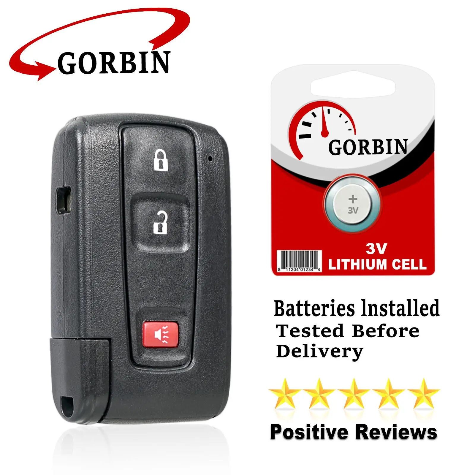 GORBIN 2+1 3 Buttons New Car Remote Key for Toyota Prius 2004-2009 312mhz MOZB31EG for Toyota Car Keys Fob ASK