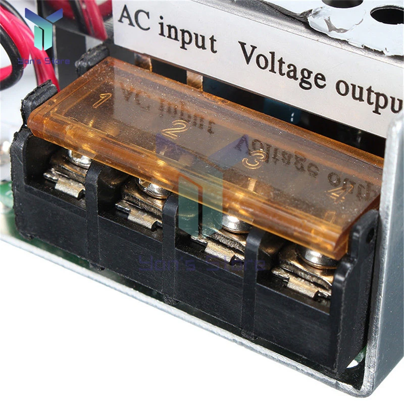 220V 4000W 20A AC Motor Speed Controller SCR Voltage Regulator Fan LED Light Temperature Speed Control Dimmer Switch Heat Sink