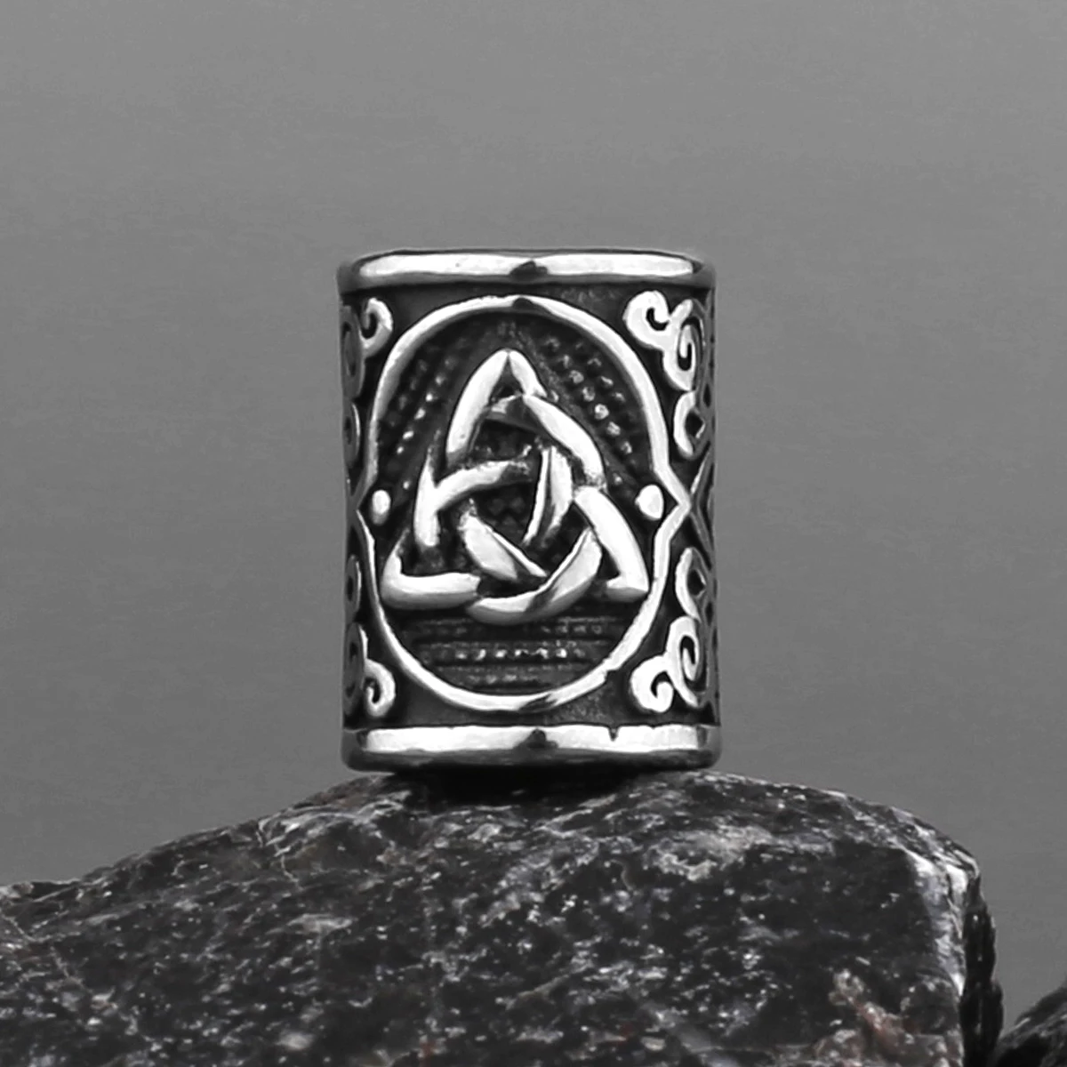 Edelstahl Wikinger Runenperlen 6 mm 8 mm großes Loch Haar Bart Perlen Armband kleine Schmuckherstellung Zubehör Großhandel