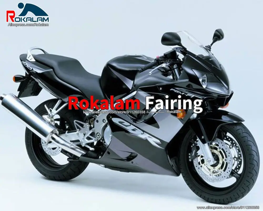 

Комплект ракушек для Honda CBR600 F4i 2004 2005 2006 2007 CBR 600 F 4i 04 05 06 07, черный обтекатель мотоцикла (литье под давлением)