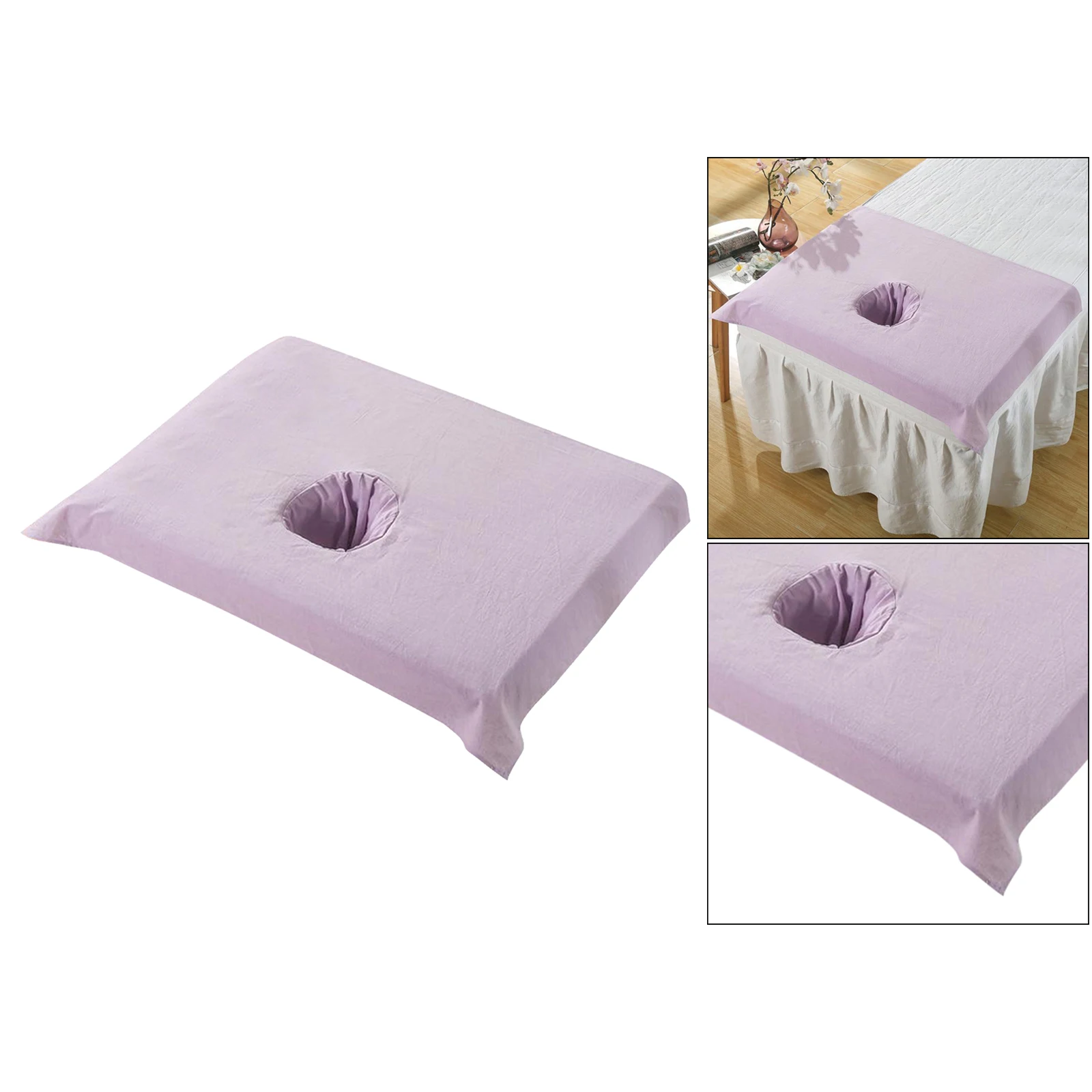 Pure Cotton SPA Half Massage Table Sheet Beauty Bed Face Hole Towel 50*70cm Massage Sheets Covers Massage Table