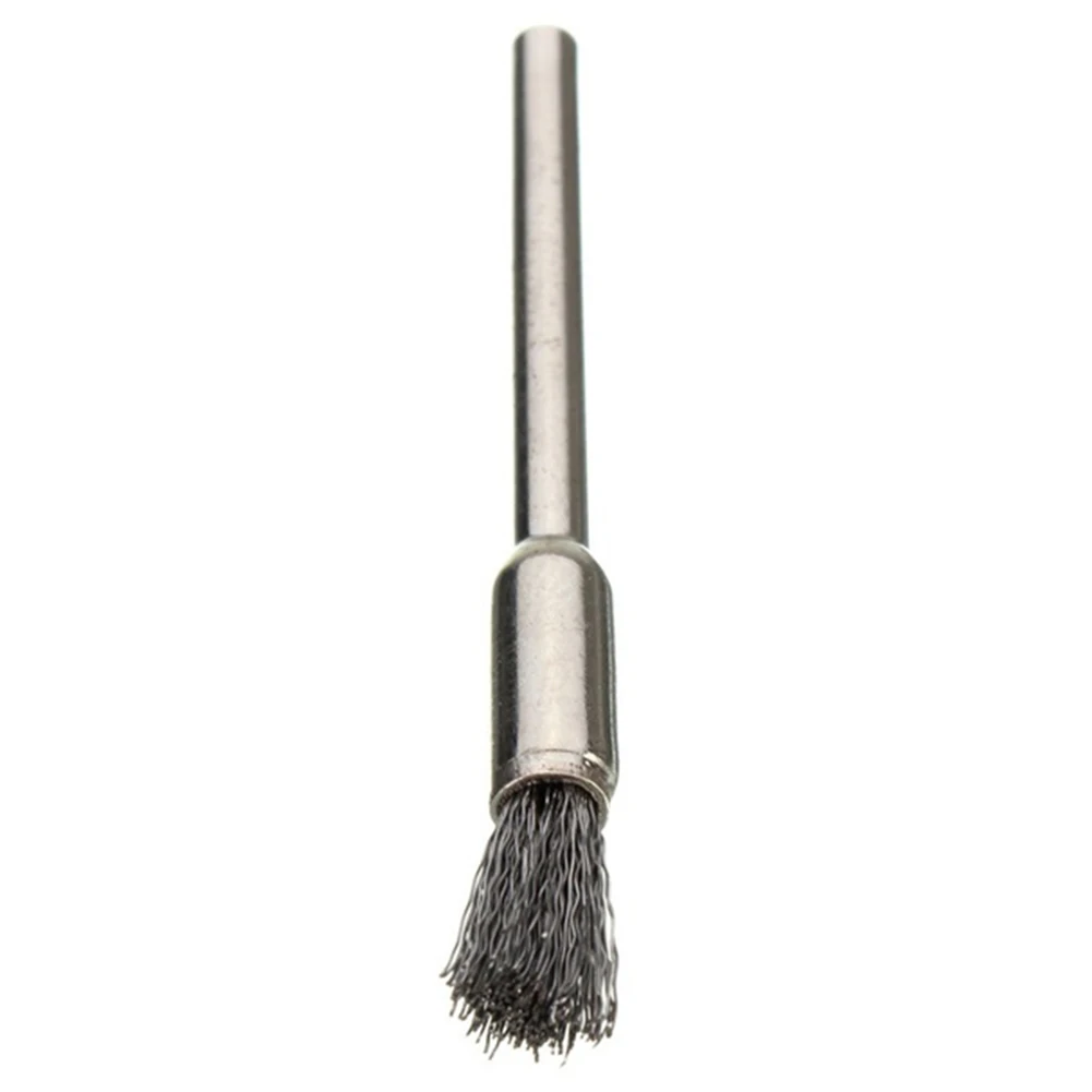 스틸 와이어 휠 브러시 Dremel 로타리 도구 10 개 블레이드, 미니 드릴 연마 도구 연마 Dremel 액세서리