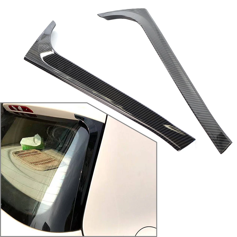 Carbon Stylin ABS Car Rear Window Side Spoiler Canard Splitter Trim Decorative For VW Golf 6 Mk6 2009 2010 2011 2012 2013