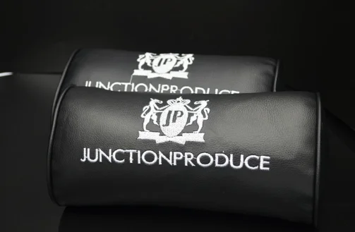 2x Black JP JUNCTION PRODUCE VIP Style JDM Car Neck Pillow Headrest Rest Cushion