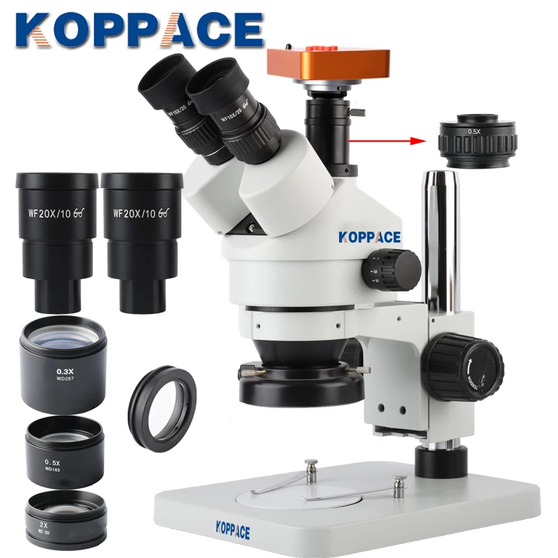 KOPPACE 2.1X-180X Industrial Video Electron Microscope 40 Million Pixels HDMI HD Mobile Phone Repair Microscope