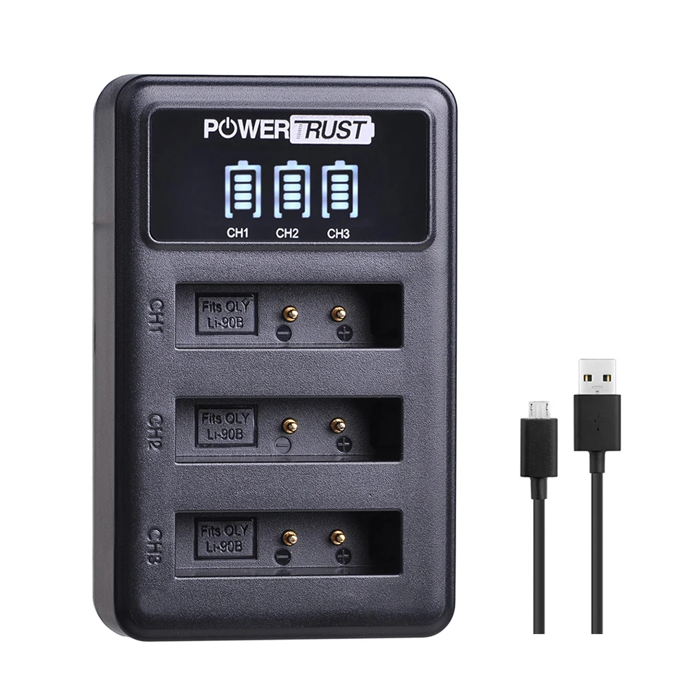 LI-90B LI 90B LI-92B Li90B Battery and Charger for Olympus Tough TG-6 TG-5 TG-Tracker SH-1 SH-2 SP-100 IHS Tough TG-1 TG-2