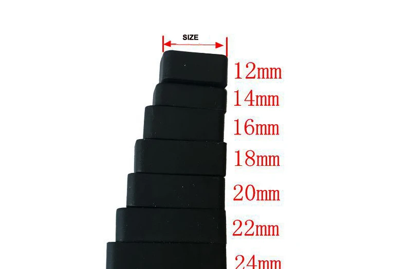 Gummi Silikon Uhr Band Keeper Halter Schleife 16mm 18mm 20mm 22mm 24mm 26mm strap Ring Zubehör Armband Neue 2-10PCS – Detail 6
